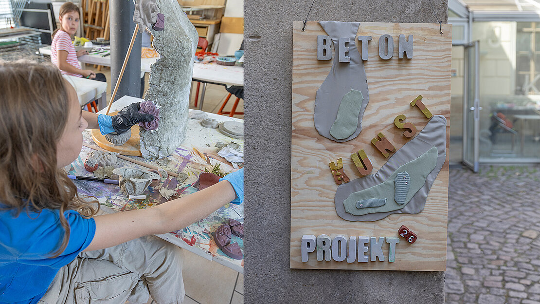 Ferienzeit ist Beton-Kunst-Projekt-Zeit