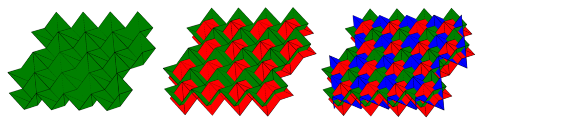 Die Grafik zeigt Konstruktionsvorschläge für Schalenstrukturen ohne und mit Selbstdurchdringungen